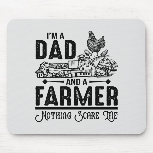 I'm A Dad and A Farmer | Farming Mouse Pad (Front)