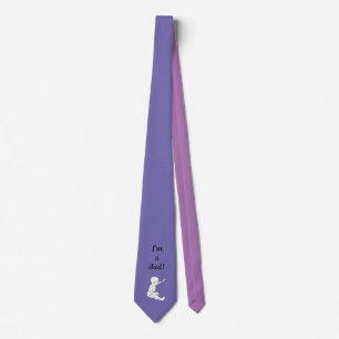 I'm a dad, baby announcement Neck Ties