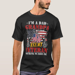I'm A Dad Grandpa And A Veteran Idea Birthday T-Shirt