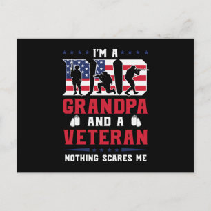 Im A Dad Grandpa And A Veteran Invitation Postcard