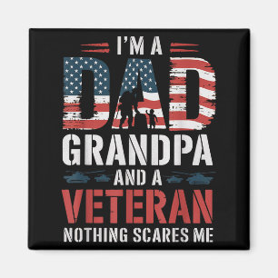 Im A Dad Grandpa And Veteran Fathers Day Birthday Magnet