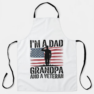 I'm A Dad Grandpa and Veteran Nothing Scares Apron