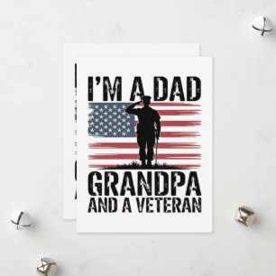 I'm A Dad Grandpa and Veteran Nothing Scares Holiday Card