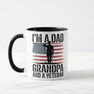 I'm A Dad Grandpa and Veteran Nothing Scares Mug