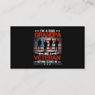 Im A Dad Grandpa Proud Veteran Fathers Day 235 Business Card