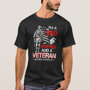 I'm A Dad Grandpa Veteran Fathers Day For Mens Wom T-Shirt