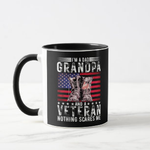 I'm A Dad Grandpa Veteran Funny Father Retirement Mug