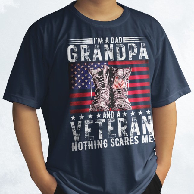 I'm A Dad Grandpa Veteran Funny Father Retirement T-Shirt (Creator Uploaded)