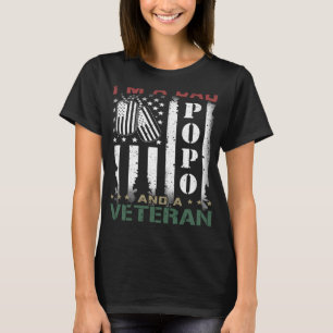 I'm A Dad Popo And A Veteran Nothing Scares Me Ame T-Shirt
