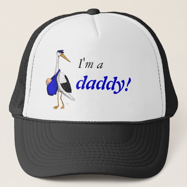 "I'm a daddy!" hat with the Delivery Stork (Front)