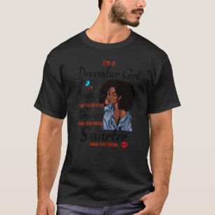 I'm A December Girl Stronger Than You Believe Blac T-Shirt