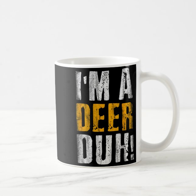 I'm A Deer Duh! Funny Halloween Party Costume  Coffee Mug (Right)
