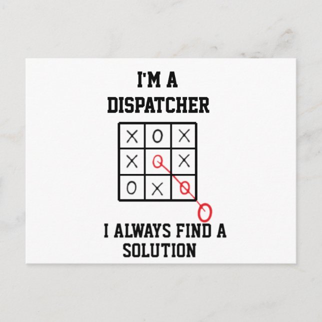 Im A Dispatcher I Always Find A Solution  Postcard (Front)