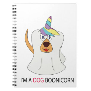 I'm a Dog Boonicorn Cute Ghost Unicorn Notebook