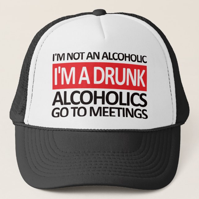 I'm A Drunk - Red Trucker Hat (Front)