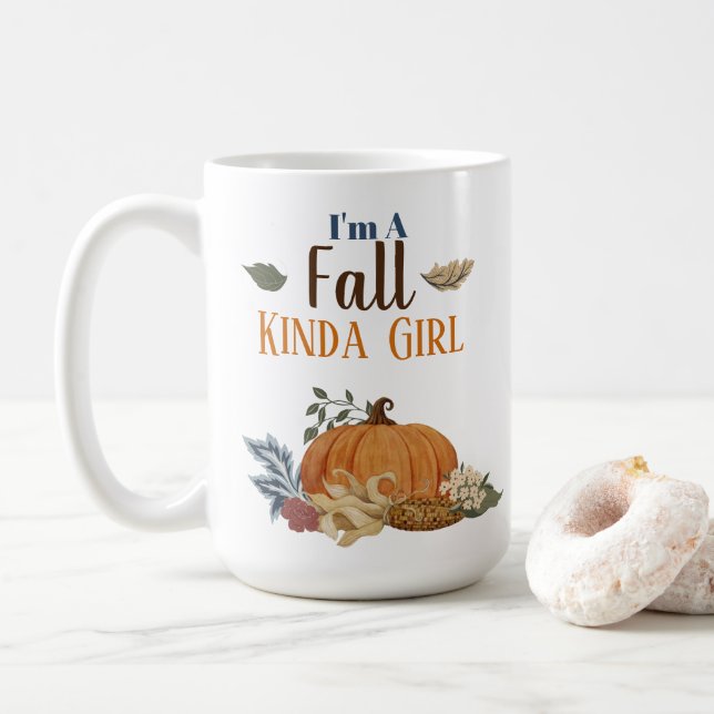 I'm a Fall Kinda Girl Coffee Mug (With Donut)