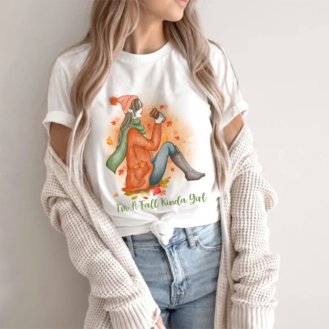 Im A Fall Kinda Girl Sublimation Shirt - For Woman (Creator Uploaded)