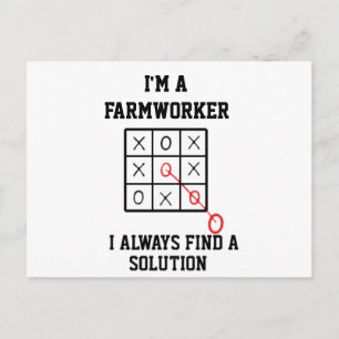 Im A Farmworker I Always Find A Solution   Postcard