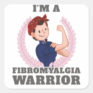 I'm a Fibromyalgia Warrior FM Awareness Gift Gift Square Sticker