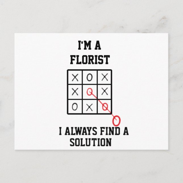 Im A Florist I Always Find A Solution  Postcard (Front)