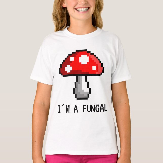 I'm a Fungal Pixel Mushroom T-Shirt (Child) (Front)