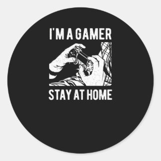 I'm a Gamer Stay at Home Classic Round Sticker