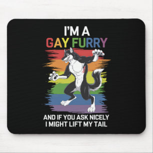 I'm A Gay Furry Fox Rainbow LGBTQ Pride Mouse Pad