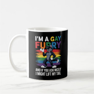 I'm A Gay Furry Rainbow Fox Wolf Pride Month Coffee Mug