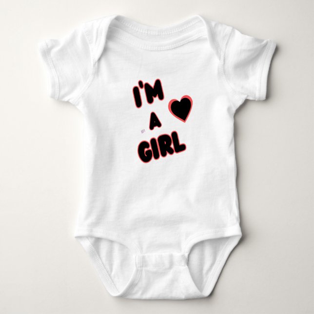 I'm a Girl Baby Bodysuit – Adorable & Comfortable (Front)