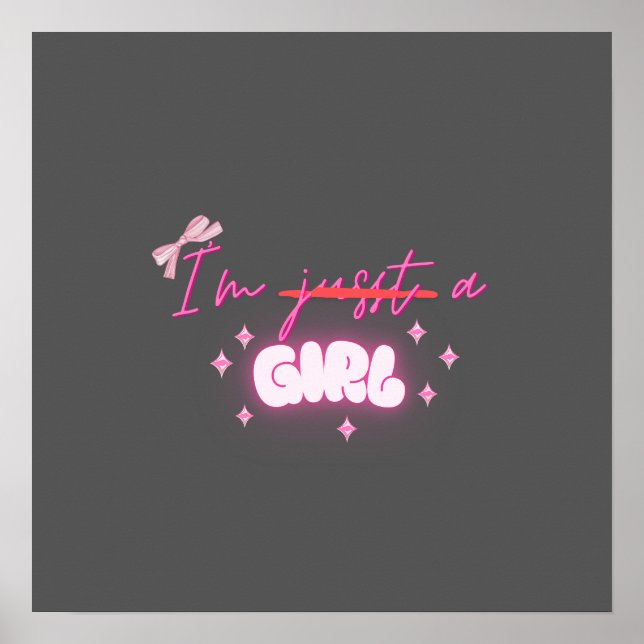 " I'm a GIRL " Poster (Front)