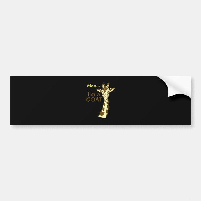 I'm A Goat Cool Confusing Giraffe Bumper Sticker (Front)