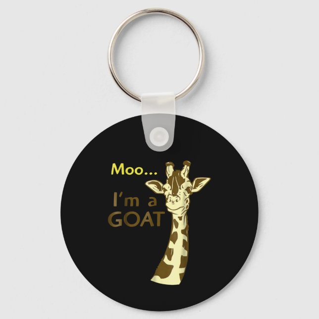 I'm A Goat Cool Confusing Giraffe Key Ring (Front)