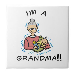 I'm a Grandma-Grandma and Baby Gifts Ceramic Tile