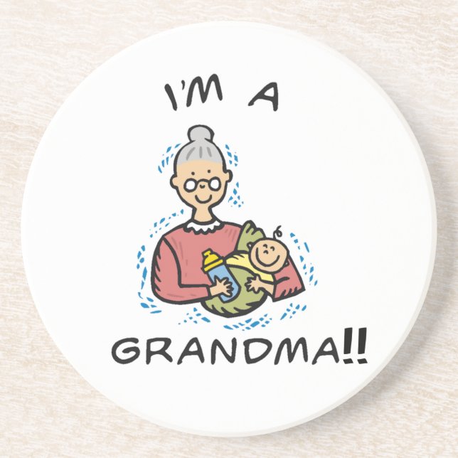 I'm a Grandma-Grandma and Baby Gifts Coaster (Front)