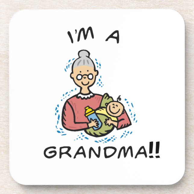 I'm a Grandma-Grandma and Baby Gifts Coaster (Front)
