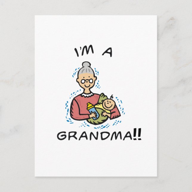 I'm a Grandma-Grandma and Baby Postcard (Front)