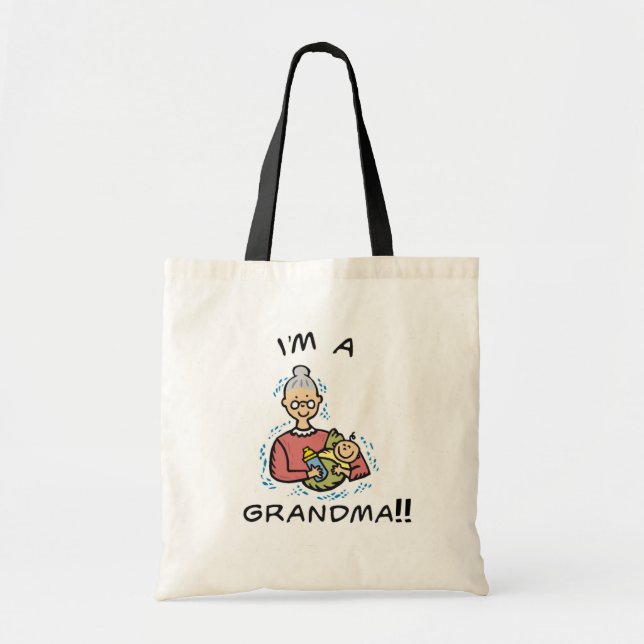 I'm a Grandma-Grandma and Baby Tote Bag (Front)