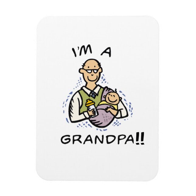 I'm a Grandpa -Grandpa and Baby Tshirts and Gifts Magnet (Vertical)