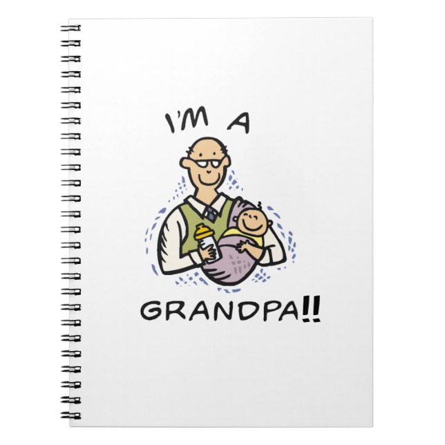 I'm a Grandpa -Grandpa and Baby Tshirts and Gifts Notebook (Front)
