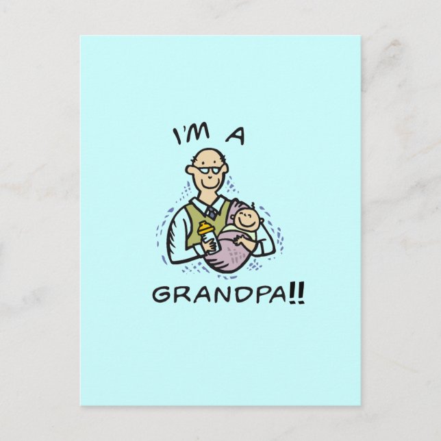 I'm a Grandpa T shirts and Gifts Postcard (Front)
