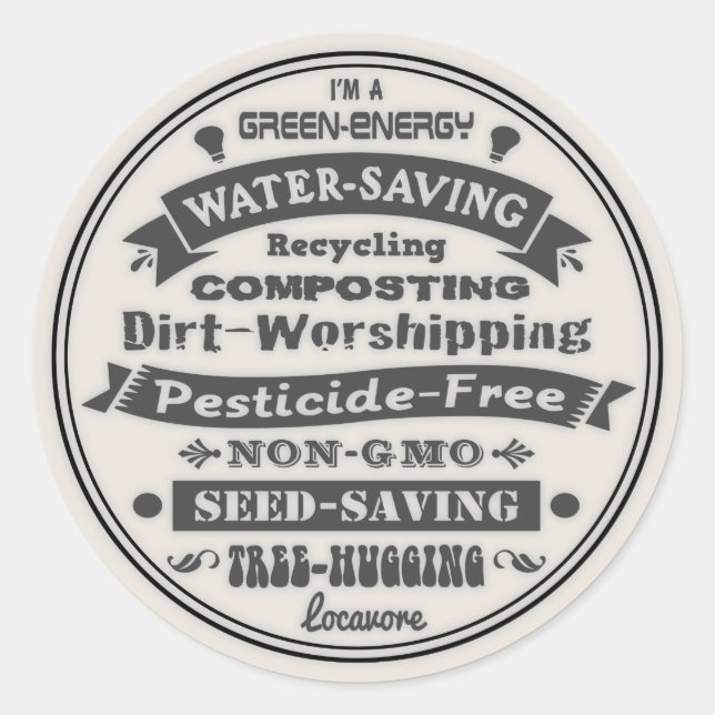 I'm A Green Classic Round Sticker (Front)