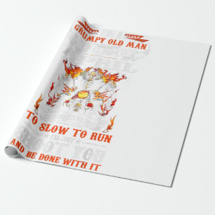 Im A Grumpy Old Man I Was Born In April Wrapping Paper