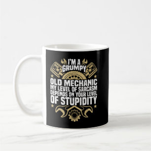 I'm A Grumpy Old Mechanic, Engine Quote, Motor, Ca Coffee Mug
