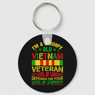 Im A Grumpy Old Vietnam Veteran Shirt Vietnam War Key Ring