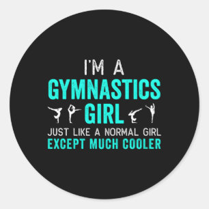 I'M A Gymnastics For Gymnast Teal Classic Round Sticker