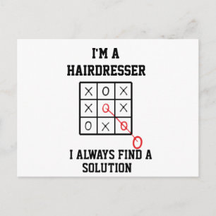 Im A Hairdresser I Always Find A Solution   Postcard