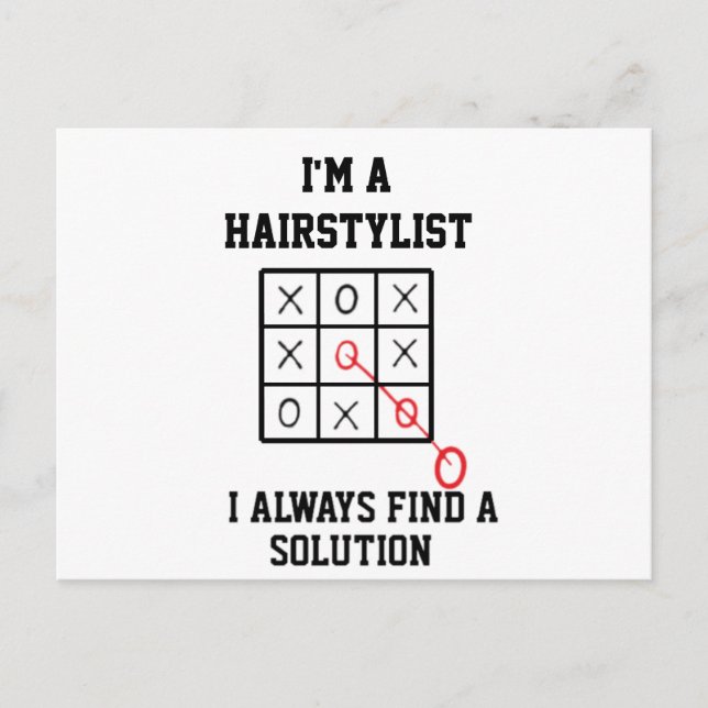Im A Hairstylist I Always Find A Solution   Postcard (Front)