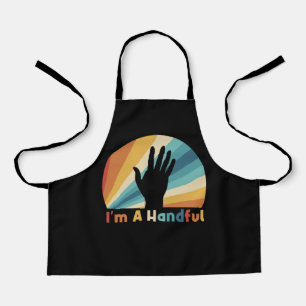 I'm A Handful Five Finger Hand 5th Birthday Apron