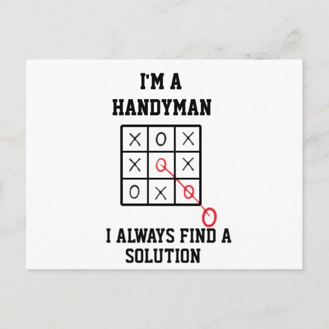 Im A Handyman I Always Find A Solution  Postcard (Front)