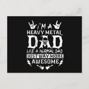 IM A Heavy Metal Dad Like A Normal Dad Rock Postcard
